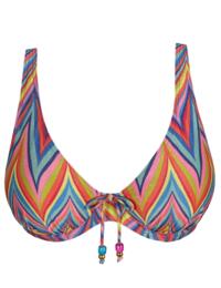 Prima Donna Swim Half Padded Plunge Bikini Top Rainbow Paradise