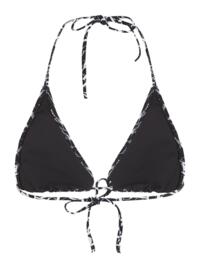 Calvin Klein Triangle Bikini Top Monogram Black