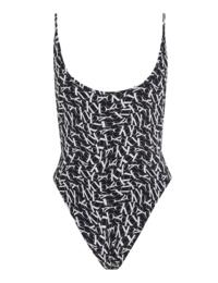 Calvin Klein Scoop Swimsuit Monogram Black