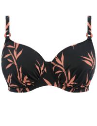 Fantasie Luna Bay Underwired Gathered Full Cup Bikini Top Lacquered Black