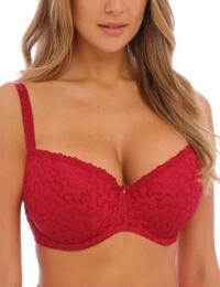 Fantasie Ana Underwired Padded Half Cup Bra Red