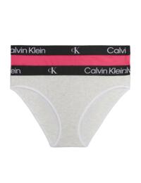 Calvin Klein Modern Cotton 2 Pack Briefs Cerise/Snow Heather