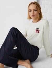 Tommy Hilfiger TH Monogram Pyjama Set Gift Box Ivory/Navy/Rouge