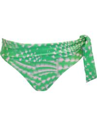 Pour Moi Portofino Tie Foldover Bikini Briefs Green/Pink