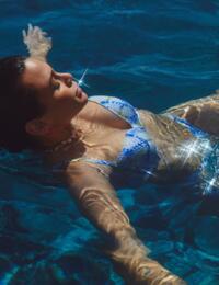 Marie Jo Lundey Plunge Bikini Top Lime Snake