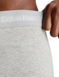 Calvin Klein Mens Cotton Stretch 3 Pack Trunks Grey Heather