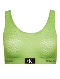Calvin Klein Animal Lace Plus Bralette Fabulous Green
