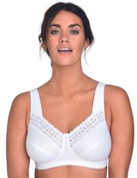 Miss Mary of Sweden Broderie Anglaise Full Cup Wireless Bra White