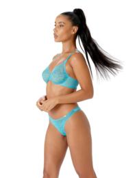 Gossard Glossies Lace Thong Turquoise Sea