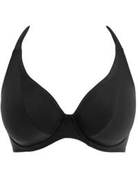 Freya Jewel Cove Underwired Halter Bikini Top Plain Black