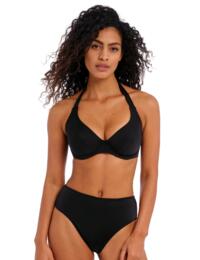 Freya Jewel Cove Underwired Halter Bikini Top Plain Black