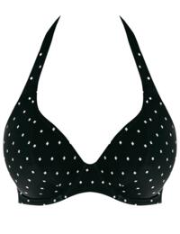Freya Jewel Cove Underwired Halter Bikini Top Black
