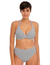Freya Jewel Cove Underwired Halter Bikini Top Stripe Black