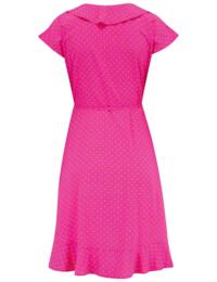 Pour Moi EcoVero Frill Wrap Dress Pink/Orange