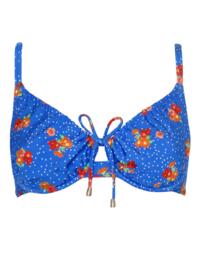  Pour Moi Santa Cruz Bikini Top Blue Floral 
