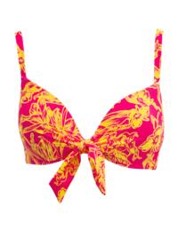 Pour Moi Freedom Tie Bikini Top Pink/Yellow