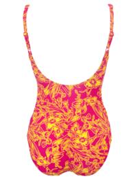 Pour Moi Freedom Tummy Control Swimsuit Pink/Yellow