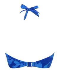 Pour Moi Maui Halter Bikini Top Blue Tropical