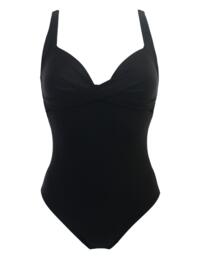 Pour Moi Valencia Lightly Padded Non Wired Control Swimsuit Black