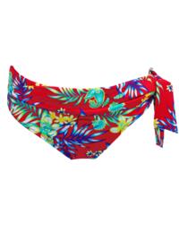 Pour Moi Heatwave Fold Over Tie Brief Red Floral