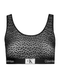 Calvin Klein Animal Lace Plus Bralette Black