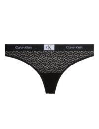 Calvin Klein Animal Lace Thong Black