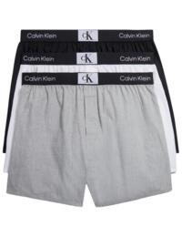 Calvin Klein Mens CK96 Boxers 3 Pack Black/White/Grey Heather