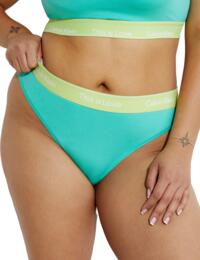 Calvin Klein Pride Plus Size Thong Aqua Green