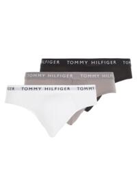 Tommy Hilfiger Mens 3 Pack Brief Black Sublunar/White