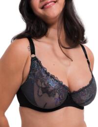 Curvy Kate Stand Out Scooped Plunge Bra Black Sparkle