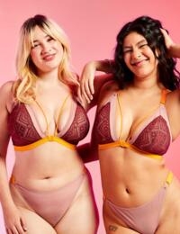Curvy Kate Front and Centre Brazilian Brief Claret/Turmeric