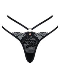 Scantilly by Curvy Kate Centrepiece Thong Black 