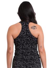 Curvy Kate Softease Vest Top Black Print 