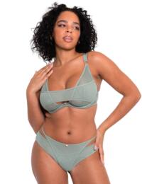 Scantilly by Curvy Kate Peep Show Plunge Bra Sage Green