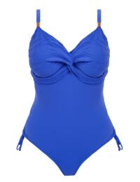 Fantasie Beach Waves Underwired Twist Front Swimsuit With Adjustable Leg Ultramarine 