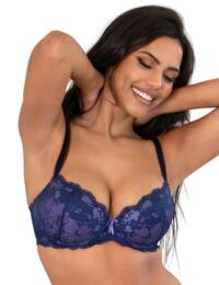 Pour Moi Amour Padded Underwired Bra Navy/Lavender 