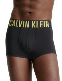 Calvin Klein Mens Intense Power Trunk Briefs 2 Pack B-Celery Sprig, Piece of Blue Logo