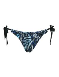Pour Moi Barracuda Tie Bikini Brief Black/Blue