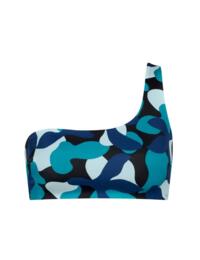 Sloggi Shore Flower Horn Swim Bikini Top Blue/Dark Combination