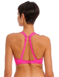 Freya Jewel Cove Underwired High Apex Bikini Top Raspberry