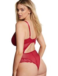 Cleo by Panache Selena Plunge Bodysuit Ruby Red