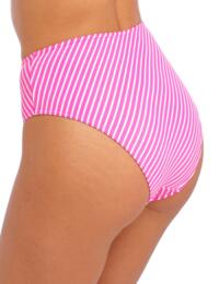 Freya Jewel Cove High Waisted Bikini Brief Stripe Raspberry