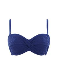 Panache Anya Crochet Strapless Bikini Top French Blue