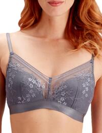 Pretty Polly Botanical Lace Non Wired Triangle Bra Nightshade