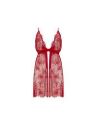 Pour Moi For Your Eyes Only Lace Babydoll Red 