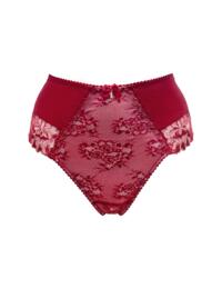 Pour Moi Sofia Lace Embroidered Deep Brief Red