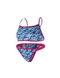 Speedo Flipturns Flip Reverse Two Piece Swimsuit Pink/Blue