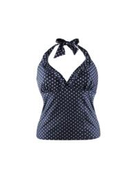 Pour Moi Hot Spots Underwired Tankini Top Navy
