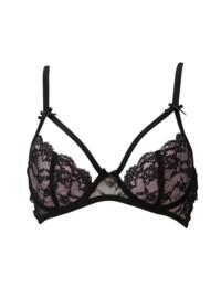 Pour Moi Forbidden Padded Half Cup Bra Black/Pink