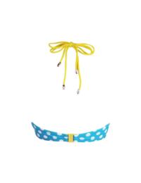 Pour Moi Starboard Halter Triangle Top Turquoise/Lemon